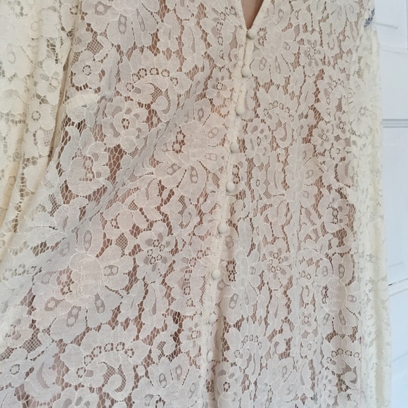 Rachel Zoe lace long sleeve button blouse - Picture 10 of 10